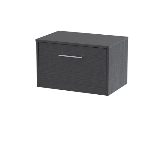  Hudson Reed Juno 600mm Wall Hung Single Drawer Vanity & Worktop - Graphite Grey