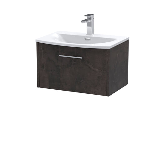  Hudson Reed Juno 600mm Wall Hung 1 Drawer Vanity & Basin 4 - Metallic Slate