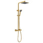 Serene 1800 L-Shaped Brushed Brass Complete Shower Bathroom Suite