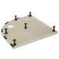 Hudson Reed Leg Set & Plinth Kit (1000x1000 Curved Plinth) - White - welovecouk