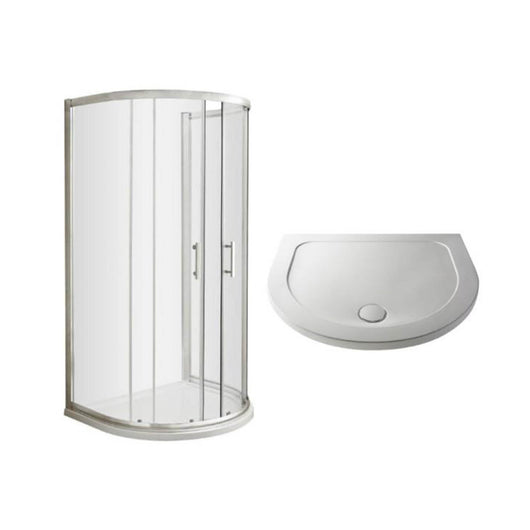  ShowerWorX Lela D-Shaped Shower Enclosure with D-Shaped Tray- 6mm Glass