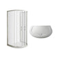ShowerWorX Lela D-Shaped Shower Enclosure with D-Shaped Tray- 6mm Glass - welovecouk