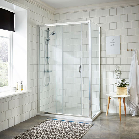  ShowerWorX Lela 1200 x 800mm Sliding Shower Enclosure - 5mm Glass