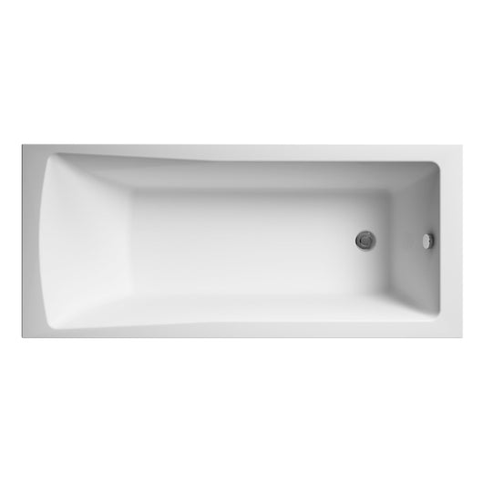  Hudson Reed Linton Eternalite Square Single Ended Bath 1800 x 800mm - White - welovecouk