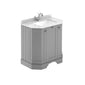 Hudson Reed Old London 750mm 3-Door Angled Unit & White Marble Top 1TH - Storm Grey - welovecouk