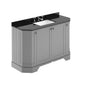 Hudson Reed Old London 1200mm 4-Door Angled Unit & Black Marble Top 3TH - Storm Grey - welovecouk