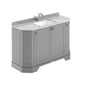 Hudson Reed Old London 1200mm 4-Door Angled Unit & Grey Marble Top 1TH - Storm Grey - welovecouk