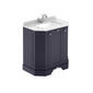 Hudson Reed Old London 750mm 3-Door Angled Unit & White Marble Top 1TH - Twilight Blue - welovecouk