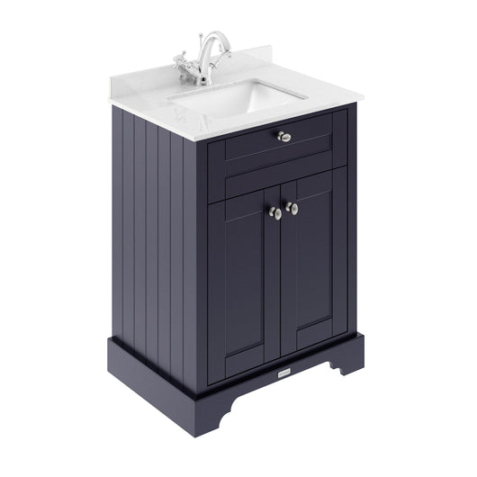  Hudson Reed Old London 600mm Cabinet & Marble Top (1TH) - Twilight Blue