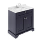 Hudson Reed Old London 800mm Cabinet & Marble Top (1TH) - Twilight Blue - welovecouk