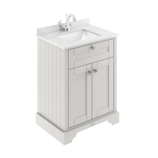  Hudson Reed Old London 600mm Cabinet & Marble Top (1TH) - Timeless Sand