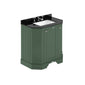 Hudson Reed Old London 750mm 3-Door Angled Unit & Black Marble Top 3TH - Hunter Green - welovecouk