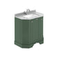 Hudson Reed Old London 750mm 3-Door Angled Unit & Grey Marble Top 1TH - Hunter Green