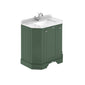 Hudson Reed Old London 750mm 3-Door Angled Unit & White Marble Top 1TH - Hunter Green