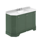 Hudson Reed Old London 1200mm 4-Door Angled Unit & White Marble Top 3TH - Hunter Green