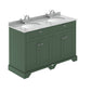 Hudson Reed Old London 1200mm Cabinet & Double Marble Top (1TH) - Hunter Green