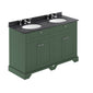 Hudson Reed Old London 1200mm Cabinet & Double Marble Top (3TH) - Hunter Green