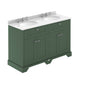 Hudson Reed Old London 1200mm Cabinet & Double Marble Top (3TH) - Hunter Green