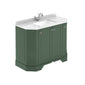 Hudson Reed Old London 1000mm 4-Door Angled Unit & White Marble Top 1TH - Hunter Green