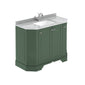 Hudson Reed Old London 1000mm 4-Door Angled Unit & Grey Marble Top 1TH - Hunter Green