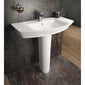 Hudson Reed Maya 650mm Basin & Pedestal - White - welovecouk