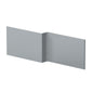 Nuie Elbe/Blocks 1700mm Square Shower Bath Front Panel - Satin Grey