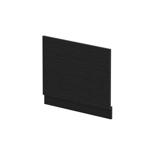  Nuie Straight End Panel & Plinth (700mm) - Charcoal Black Woodgrain - welovecouk