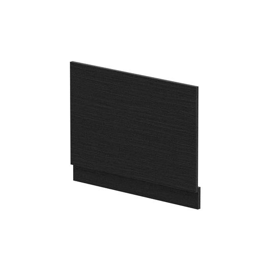  Nuie Straight End Panel & Plinth (750mm) - Charcoal Black Woodgrain