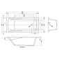 Nuie Linton Square Single Ended Bath 1500 x 700mm - White