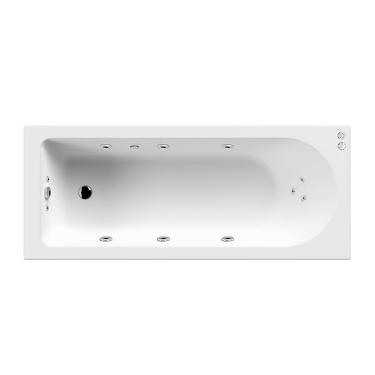  1700 x 750mm Wallgate Whirlpool & Hydrotherapy Spa Bath - welovecouk
