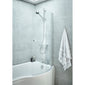 Nuie Pacific Curved B-Bath Screen with Rail - Polished Chrome