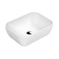 Nuie Eden 1100mm Countertop Vanity with White Basin & WC Set - White with Black Handles