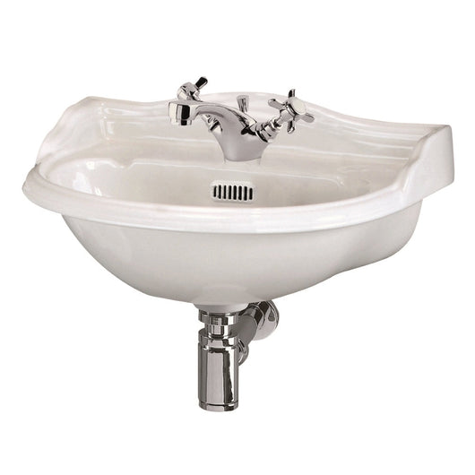  Hudson Reed Chancery 500mm Basin (1 Tap Hole) - White