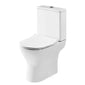Deco 400mm Cloakroom Bathroom Suites with Close Couple Toilet - Satin Green & Brushed Brass Finishing