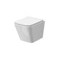 Ava Mid-Height Concealed Cistern Frame Wall Hung Pan & Soft Close Seat - Square Plate
