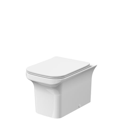  Nuie Ava Square Rimless Back To Wall Pan & Soft Close Seat - White