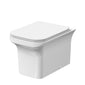 Nuie Ava Square Rimless Back To Wall Pan & Soft Close Seat - White - welovecouk