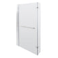 Nuie Pacific L-Shaped Bath Screen Hinged With Rail - Polished Chrome