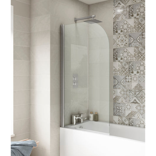  Nuie Pacific Round Bath Screen - Polished Chrome