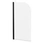 1430 x 790mm Curved Bath Screen - Matt Black