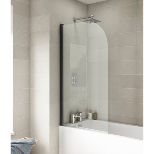  Nuie Pacific Round Bath Screen - Matt Black