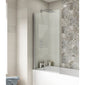 Nuie Pacific Square Bath Screen - Polished Chrome