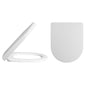 Nuie Luxury D Shaped Soft Close Toilet Seat White - welovecouk