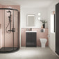 ShowerWorX Atlantic Black 900mm Quadrant Shower Enclosure Vanity Bathroom Suite