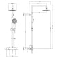 Nuie Round Thermostatic Bar Valve & Shower Kit - Brushed Brass