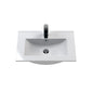 Nuie Deco 600mm Wall Hung Single Drawer Vanity & Basin 2 - Satin White