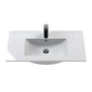 Nuie Deco 800mm Wall Hung 2-Drawer Vanity & Basin 2 - Satin Green - welovecouk