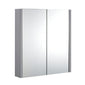 Nuie Eden 600mm 2 Door Mirror Cabinet - Gloss Mid Grey