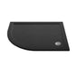 ShowerWorx Atlantic Matt Black 1000 x 800mm Offset Quadrant with Slate Tray - 6mm Glass