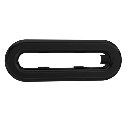  Hudson Reed Oval Matt Black Overflow Cover - Matt Black